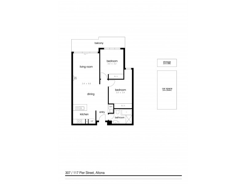 307/115-117 Pier Street, Altona VIC 3018 Floorplan