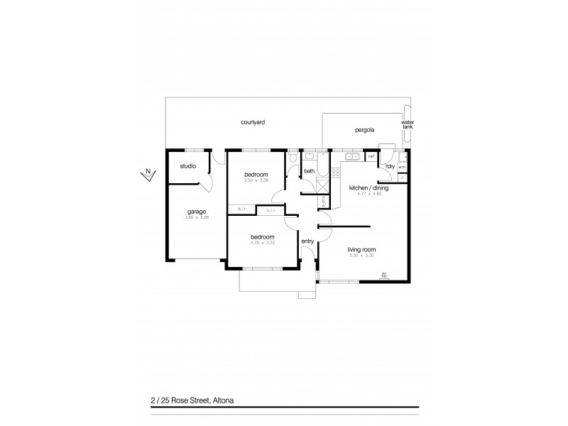 2/25 Rose Street, Altona VIC 3018 Floorplan