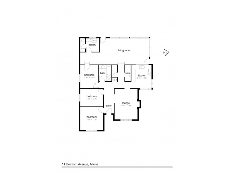 11 Delmont Avenue, Altona VIC 3018 Floorplan