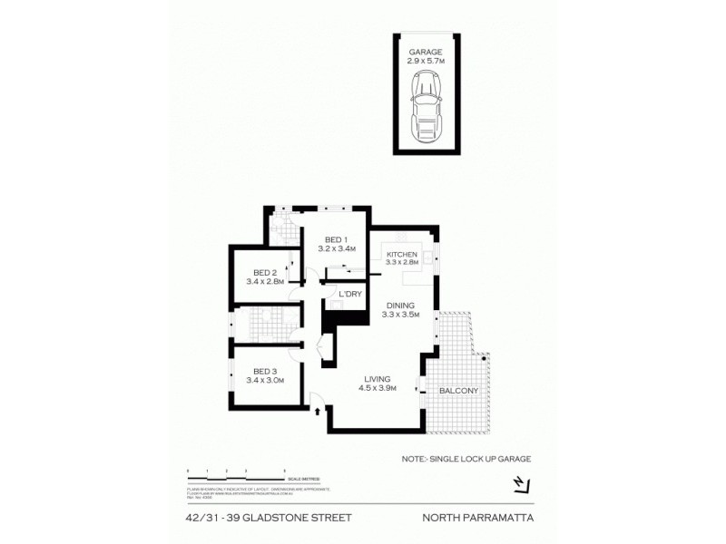 42/31-39 Gladstone Street, North Parramatta NSW 2151 Floorplan