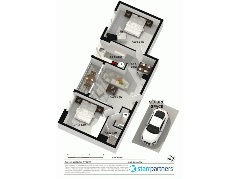 7H/15 Campbell Street, Parramatta NSW 2150 Floorplan