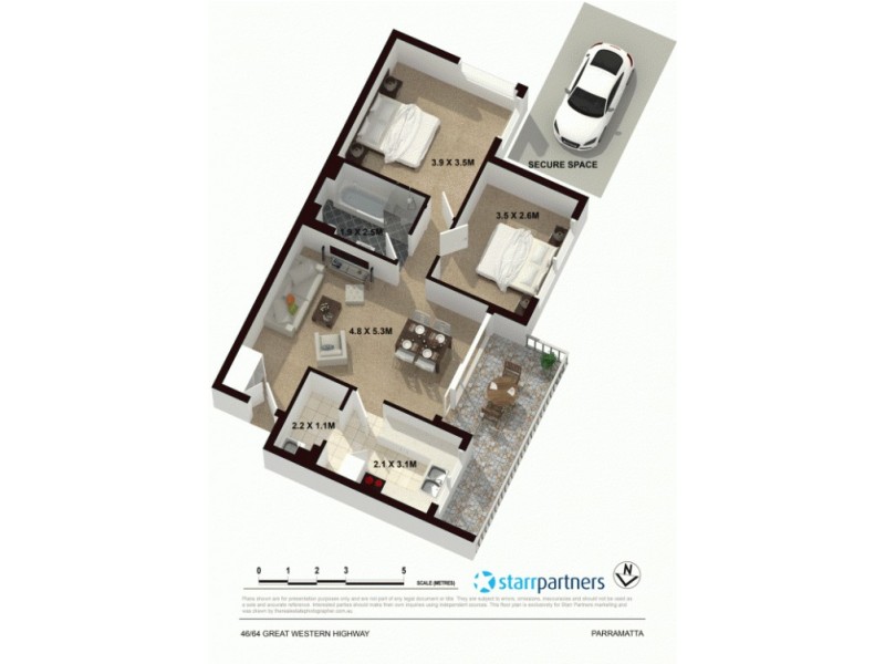 46/64 Great Western Highway, Parramatta NSW 2150 Floorplan