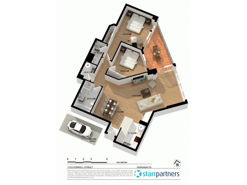 113/3 Sorrell Street, Parramatta NSW 2150 Floorplan