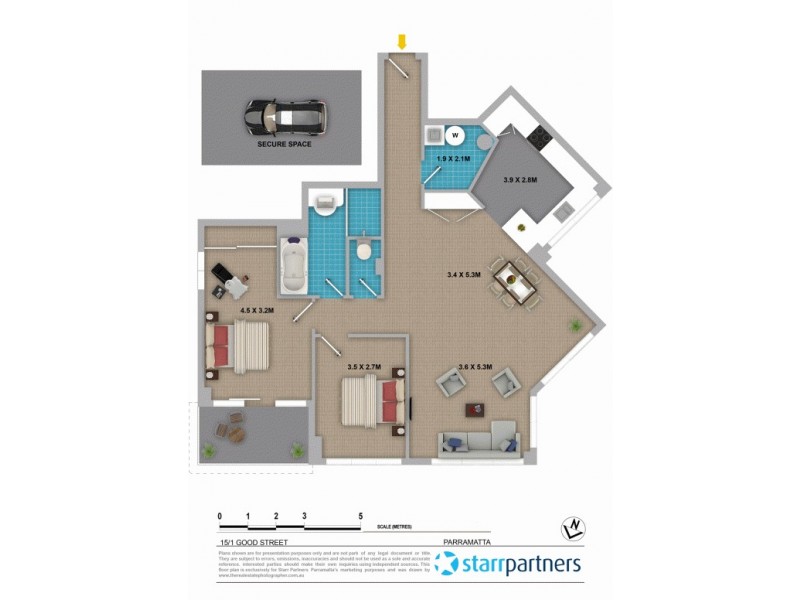 15/1 Good Street, Parramatta NSW 2150 Floorplan