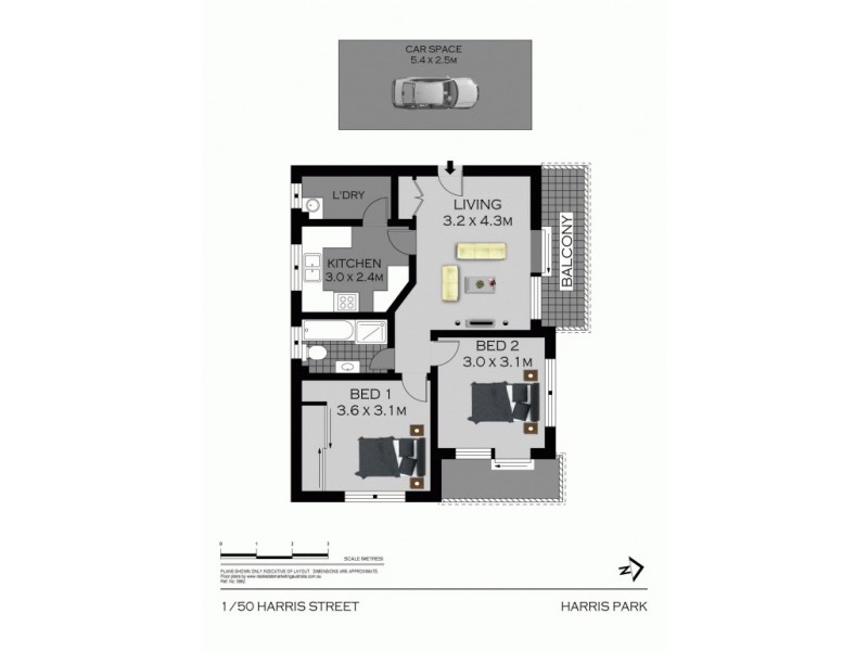 1/50 Harris Street, Harris Park NSW 2150 Floorplan