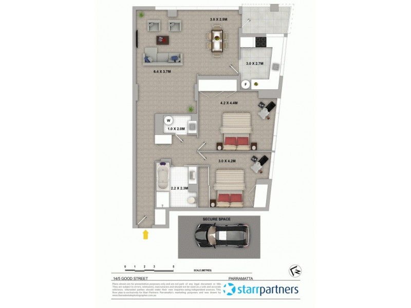 14/5 Good Street, Parramatta NSW 2150 Floorplan