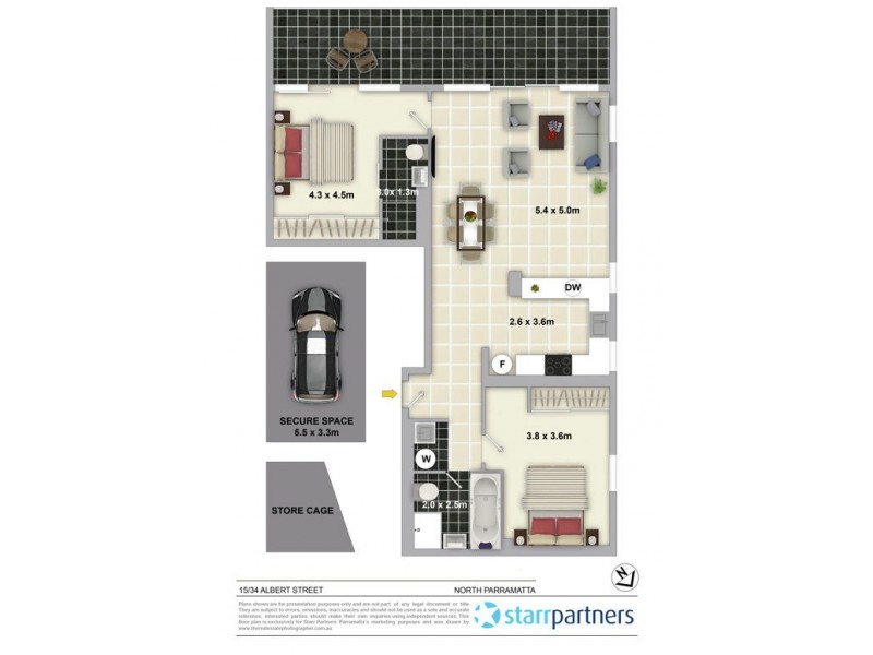 15/34 Albert Street, North Parramatta NSW 2151 Floorplan