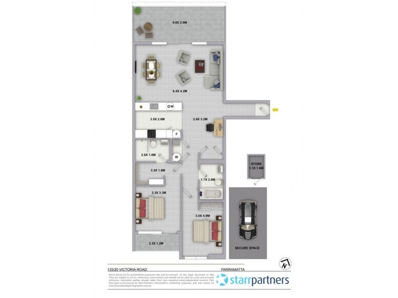 133/20 Victoria Road (facing Ross Street, entrance next to Coles), Parramatta NSW 2150 Floorplan