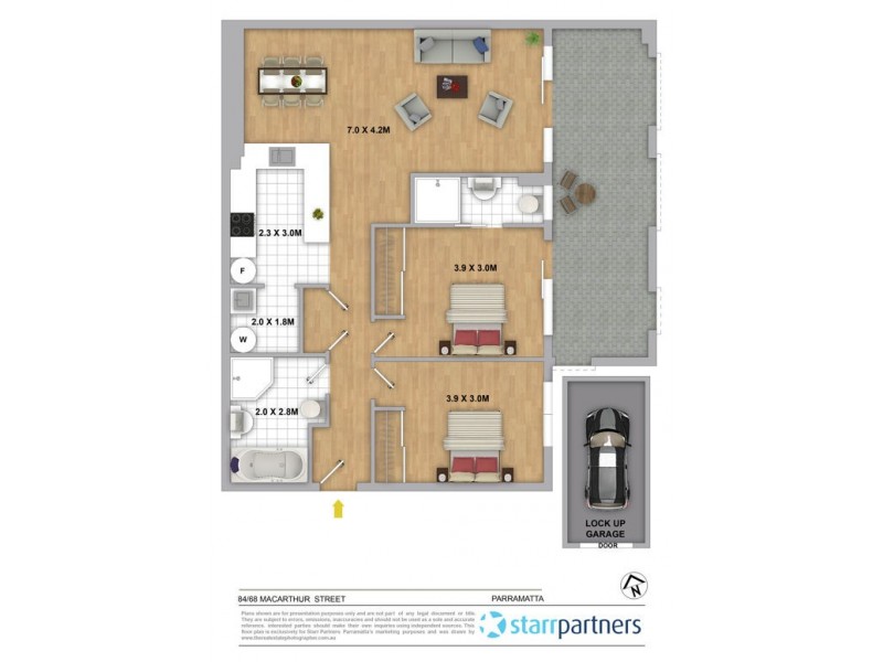 84/68 Macarthur Street, Parramatta NSW 2150 Floorplan