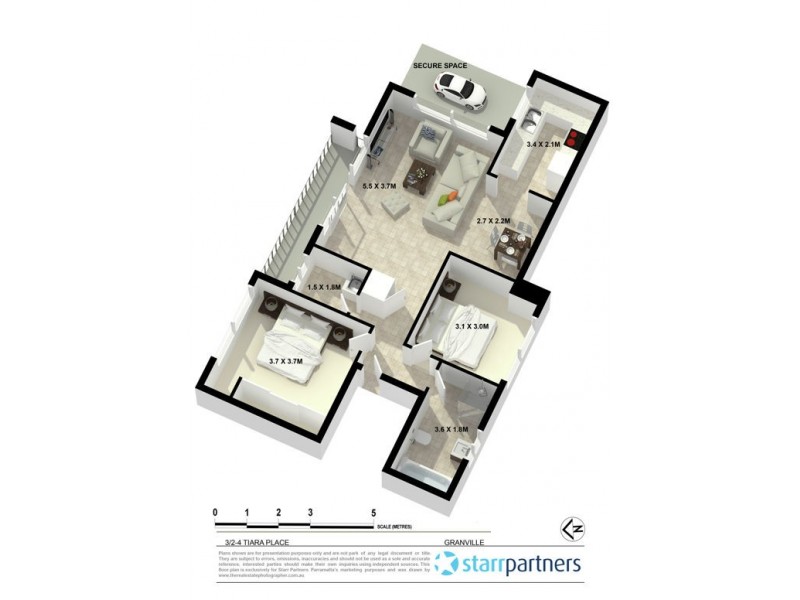 3/2-4 Tiara Place, Granville NSW 2142 Floorplan