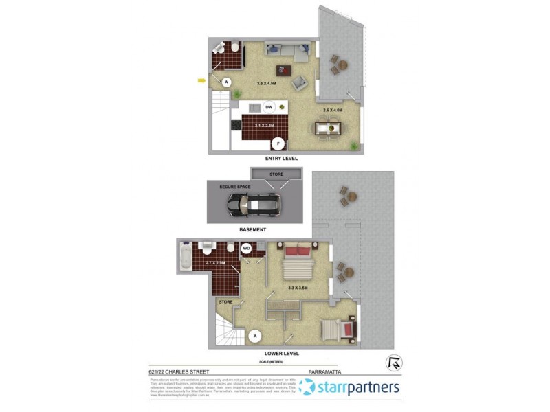 621/22 Charles Street, Parramatta NSW 2150 Floorplan