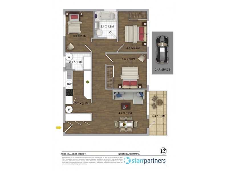 15/11 Albert Street, North Parramatta NSW 2151 Floorplan