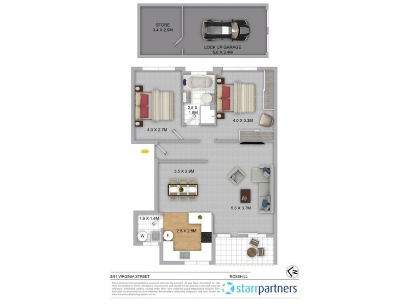 8/81 Virginia Street, Rosehill NSW 2142 Floorplan