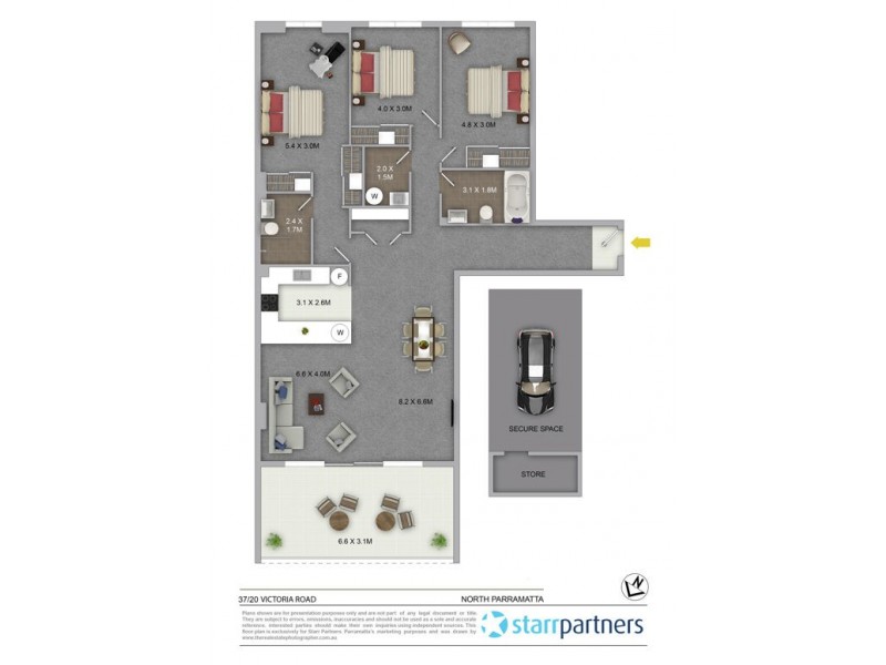 37/20 Victoria Road, Parramatta NSW 2150 Floorplan