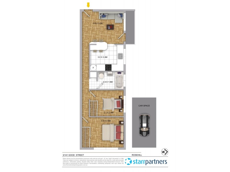 3/141 Good Street, Rosehill NSW 2142 Floorplan