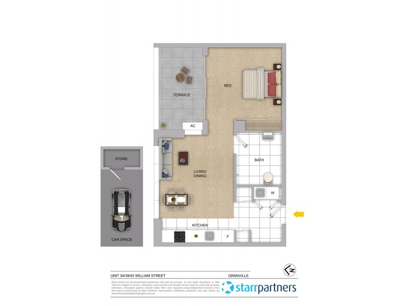 34/39-43 William Street, Granville NSW 2142 Floorplan