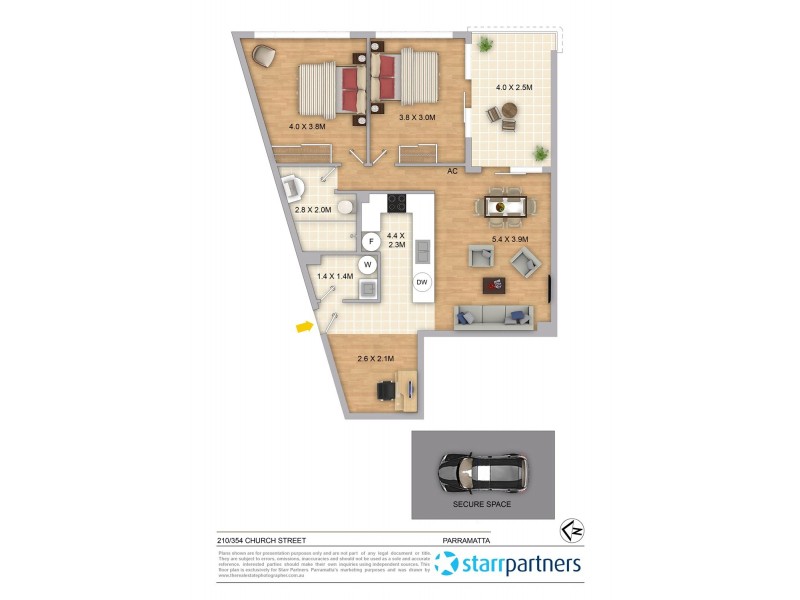 210/354 Church Street, Parramatta NSW 2150 Floorplan