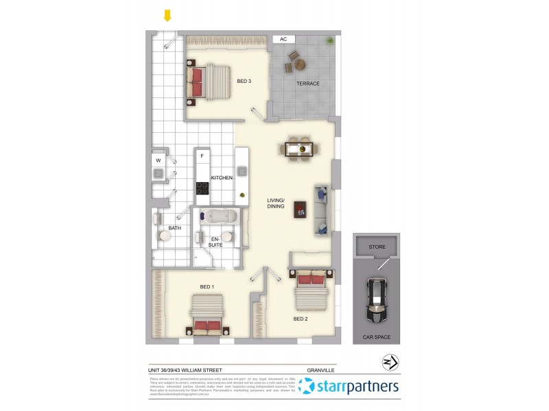36/39-43 William Street, Granville NSW 2142 Floorplan