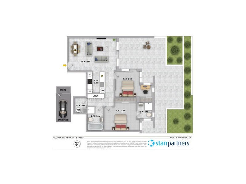 2/165-167 Pennant Street, Parramatta NSW 2150 Floorplan