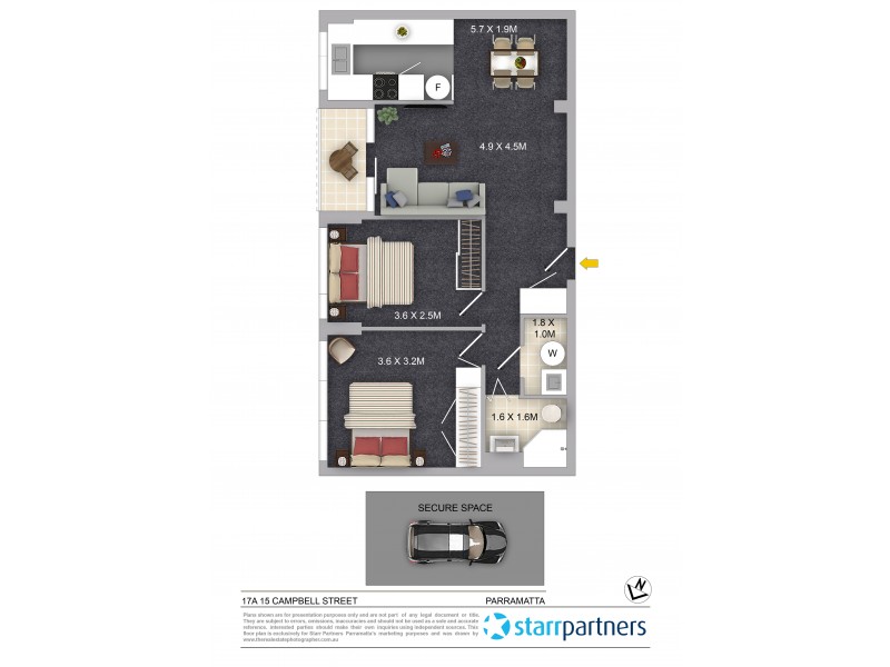 17a/15 Campbell Street, Parramatta NSW 2150 Floorplan