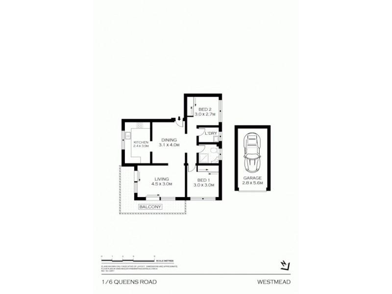 1/6 Queens Road, Westmead NSW 2145 Floorplan