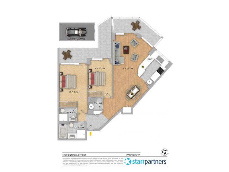 135/3 Sorrell Street, Parramatta NSW 2150 Floorplan