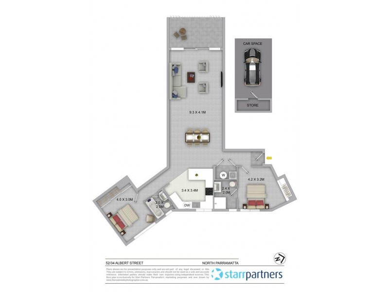 52/34 Albert Street, North Parramatta NSW 2151 Floorplan