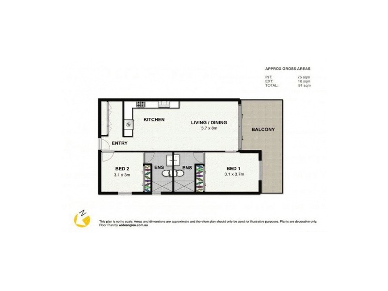 2301/55 FORBES, West End QLD 4101 Floorplan