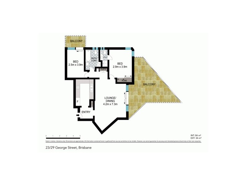 23/29 George St, Brisbane City QLD 4000 Floorplan