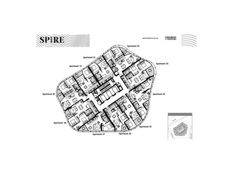 3402/550 Queen Street, Brisbane City QLD 4000 Floorplan