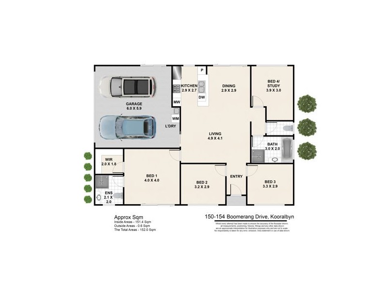 150 Boomerang drive, Kooralbyn QLD 4285 Floorplan