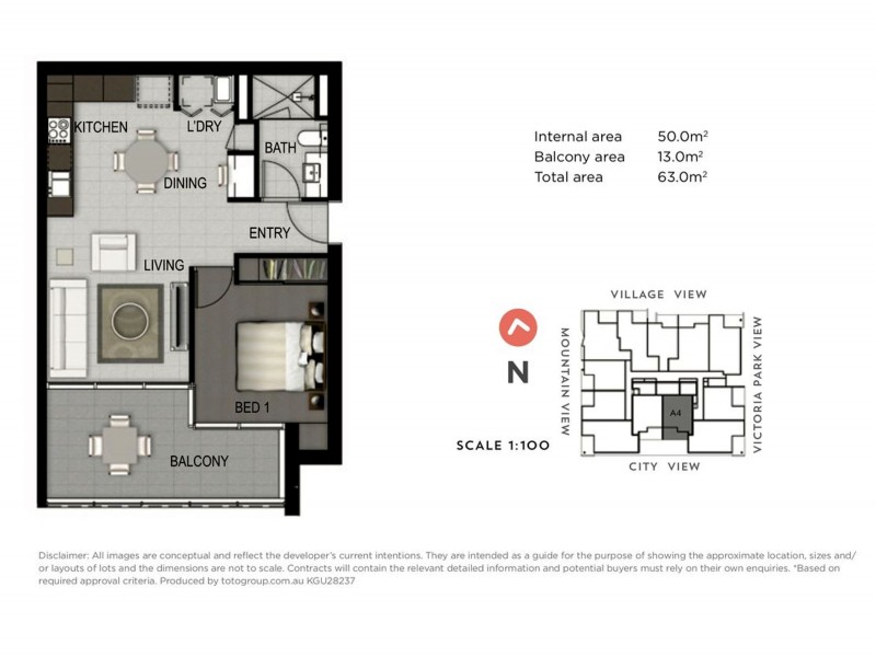 10th Floor / 31 Musk Avenue, Kelvin Grove QLD 4059 Floorplan