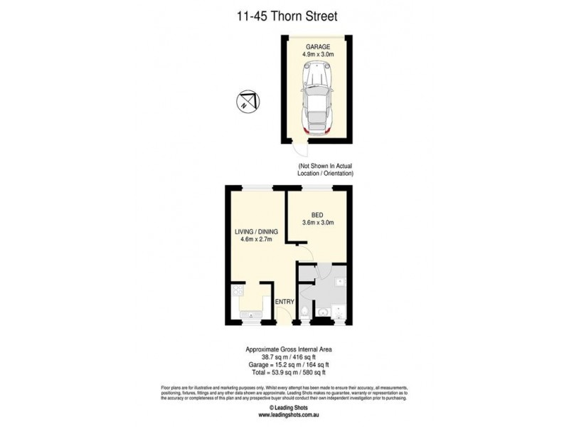 11/45 THORN STREET, Kangaroo Point QLD 4169 Floorplan