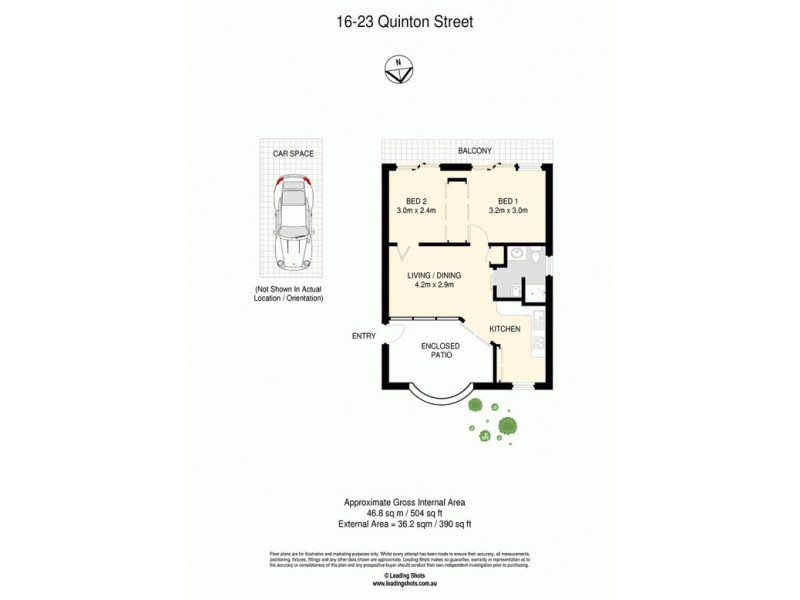 16/23 QUINTON ST, Kangaroo Point QLD 4169 Floorplan