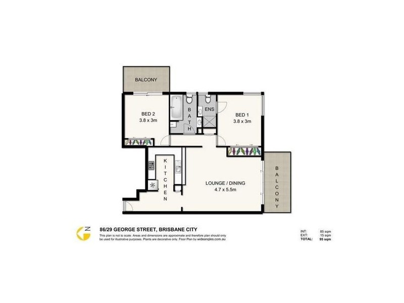 86/29 GEORGE STREET, Brisbane City QLD 4000 Floorplan