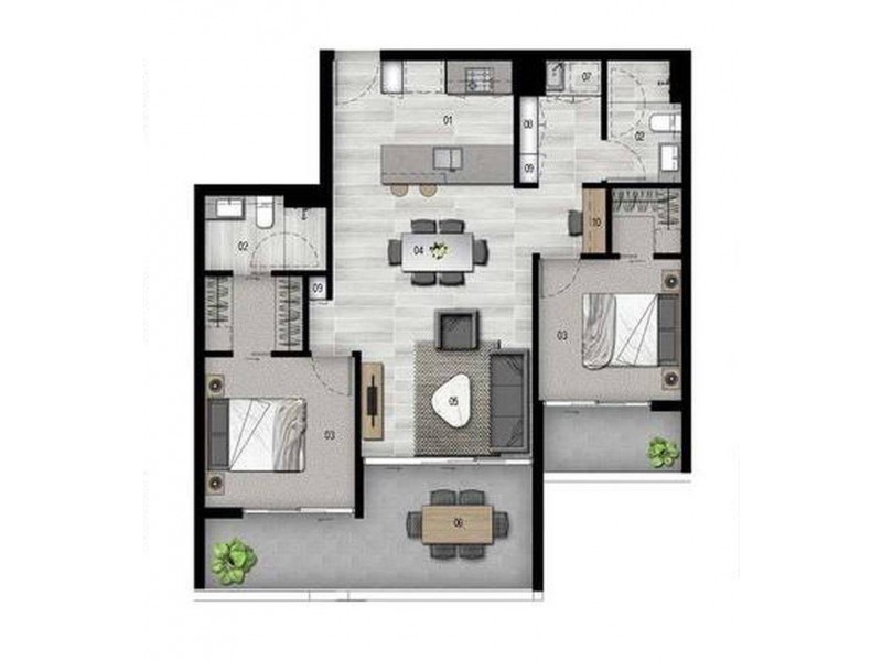 415/36 Anglesey Street, Kangaroo Point QLD 4169 Floorplan