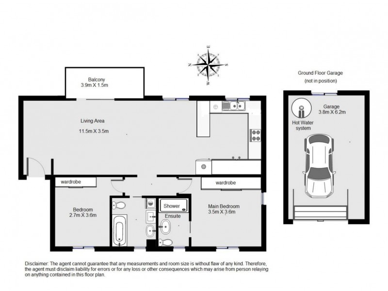 4/99 Thorn Street, Kangaroo Point QLD 4169 Floorplan