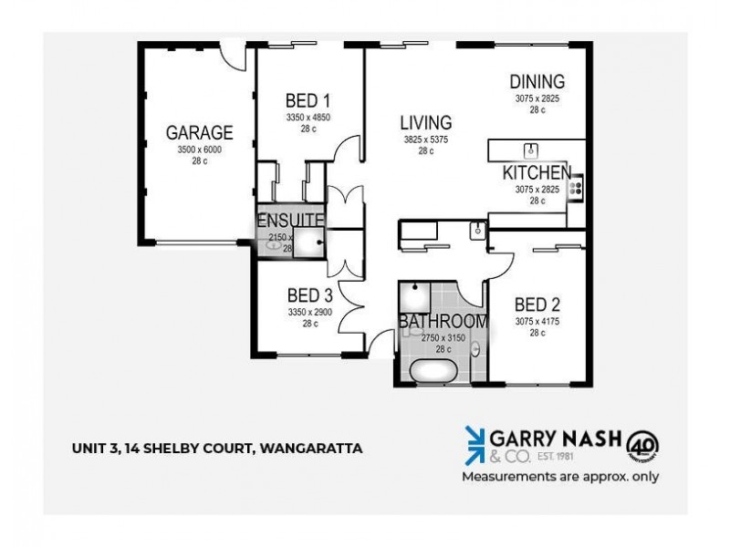 3/14 Shelby Court, Wangaratta VIC 3677 Floorplan