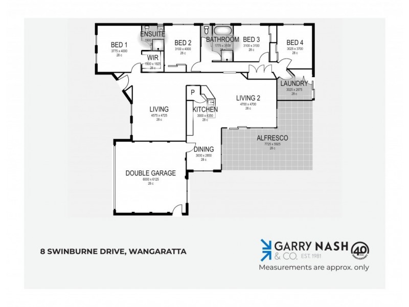 8 Swinburne Drive, Wangaratta VIC 3677 Floorplan