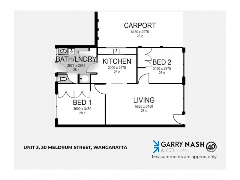 3/30 Meldrum Street, Wangaratta VIC 3677 Floorplan