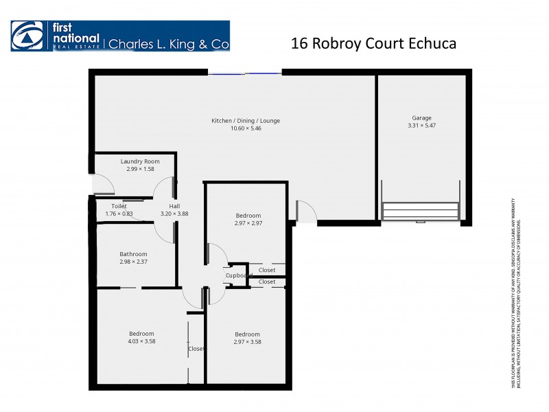 16 Rob Roy Court, Echuca VIC 3564 Floorplan