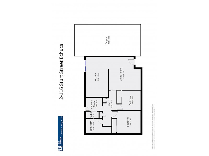 2/116 Sturt Street, Echuca VIC 3564 Floorplan