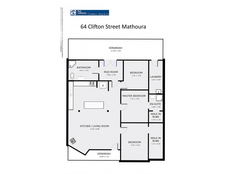64 Clifton Street, Mathoura NSW 2710 Floorplan