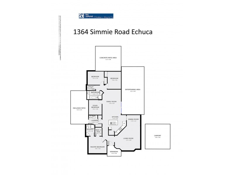 1364 Simmie Road, Echuca VIC 3564 Floorplan