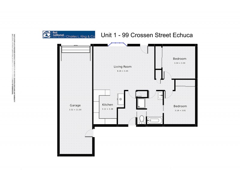 1/99 Crossen Street, Echuca VIC 3564 Floorplan