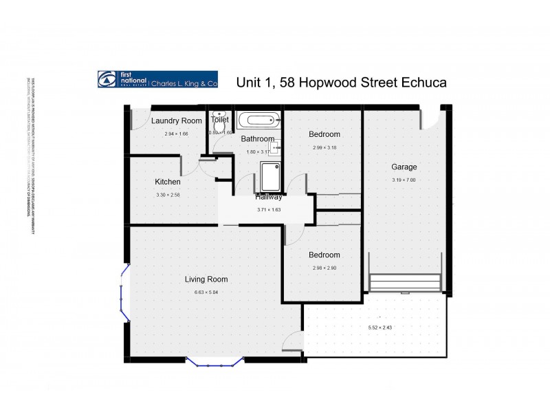 1/58 Hopwood Street, Echuca VIC 3564 Floorplan