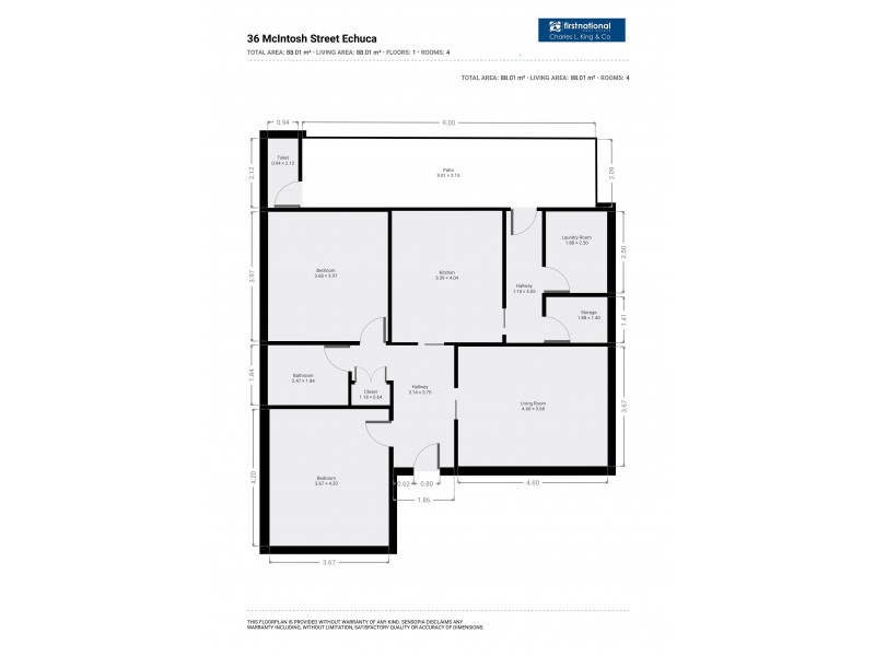 36 McIntosh Street, Echuca VIC 3564 Floorplan