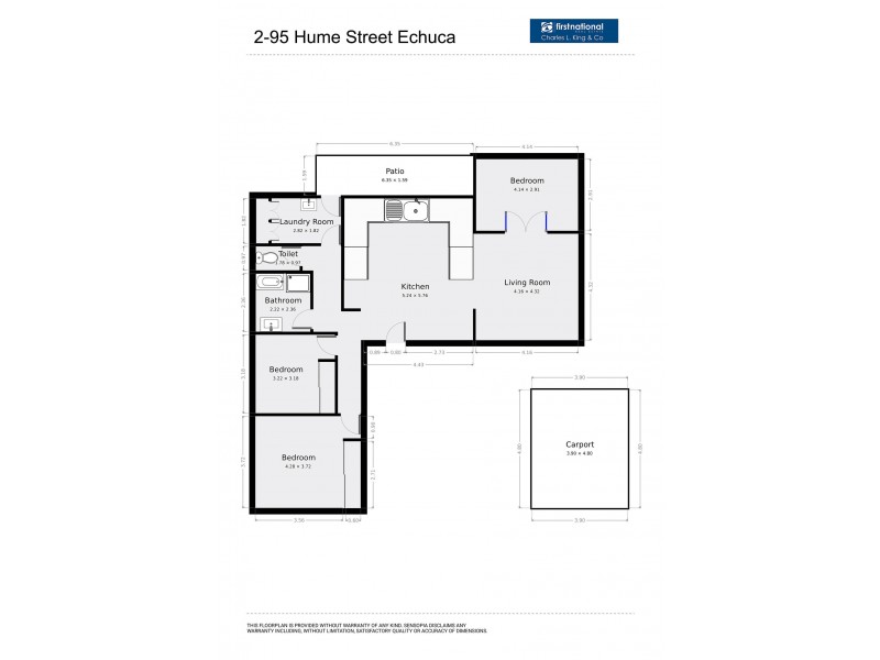 2/95 Hume Street, Echuca VIC 3564 Floorplan