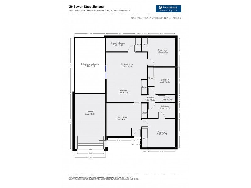 20 Bowen Street, Echuca VIC 3564 Floorplan