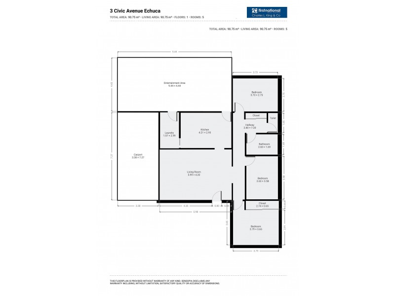 3 Civic Avenue, Echuca VIC 3564 Floorplan